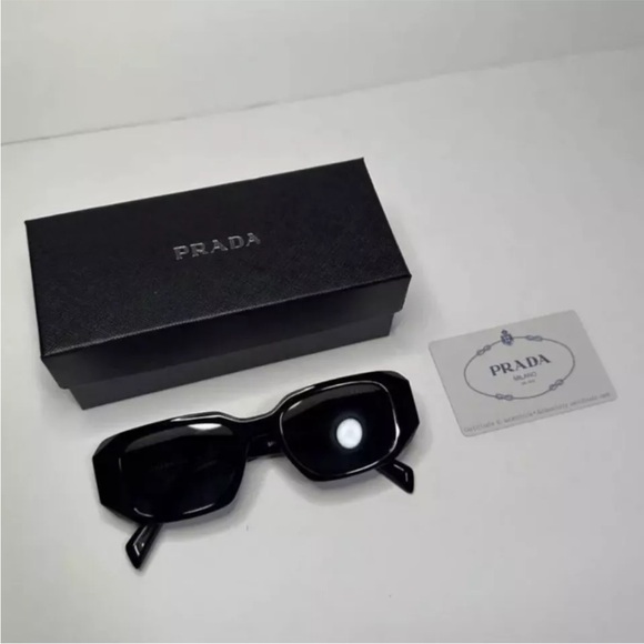 Prada PR17WS 1AB5S049 Women's Sunglasses 49 mm Black / Dark Grey Lens - Picture 8 of 13